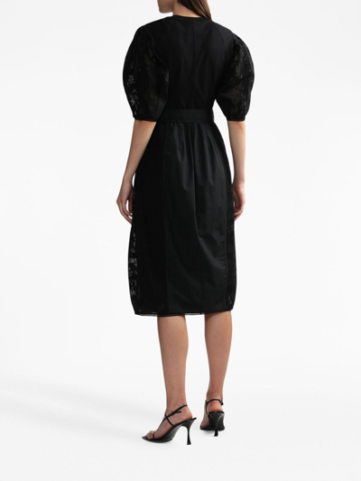 3.1 Phillip Lim Belted-waist Midi Dress In Black