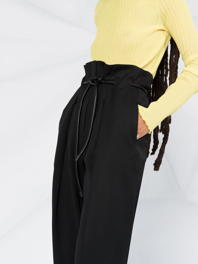 3.1 Phillip Lim Belted High-waisted Trousers In Black