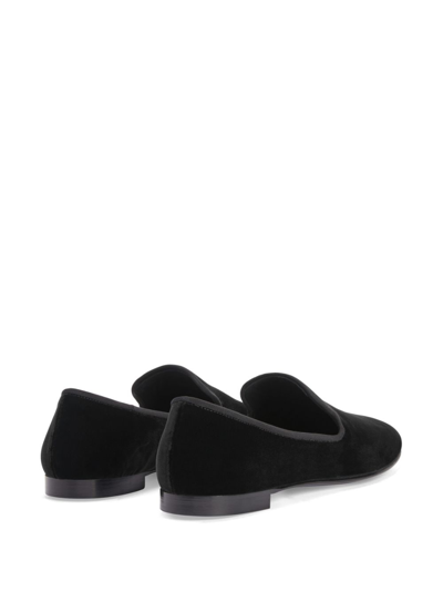 Shop Giuseppe Zanotti Seymour Velvet Loafers In Black