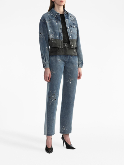 3.1 Phillip Lim Verzierte Cropped-jeansjacke In Blue