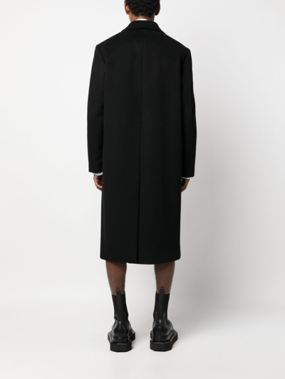 Shop Valentino Single-breasted Wool-blend Coat In Black