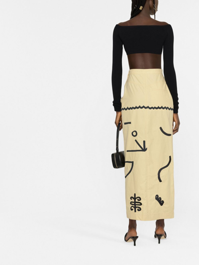 Nanushka Midirock Mit Hohem Schlitz In Neutrals