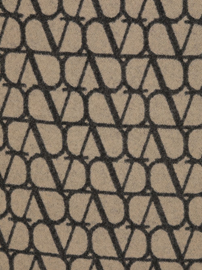 Valentino Toile Iconographe Reversible Scarf In Nude