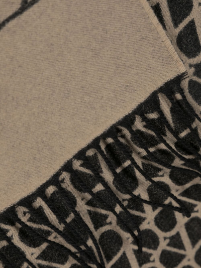 Valentino Toile Iconographe Reversible Scarf In Nude