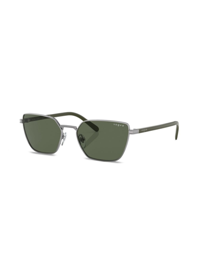 Shop Vogue Eyewear Butterfly-frame Tinted Sunglasses In Silver