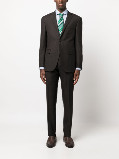 Corneliani Long-sleeve Wool Shirt In Weiss