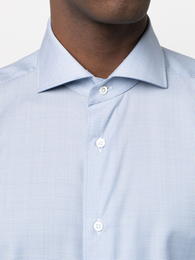 Corneliani Long-sleeve Wool Shirt In Weiss