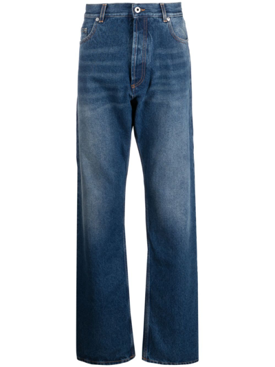 Shop Off-white Loose-fit Straight-leg Jeans In Medium Blue No Color