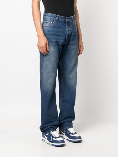 Shop Off-white Loose-fit Straight-leg Jeans In Medium Blue No Color