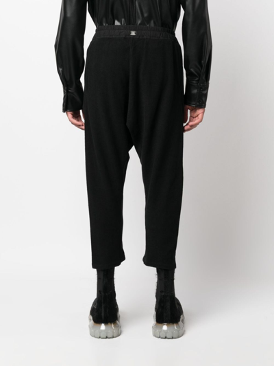 Shop Isaac Sellam Experience Drawstring Cropped Track Pants In Schwarz