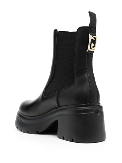 Liu •jo Carrie 60mm Leather Ankle Boots In Schwarz