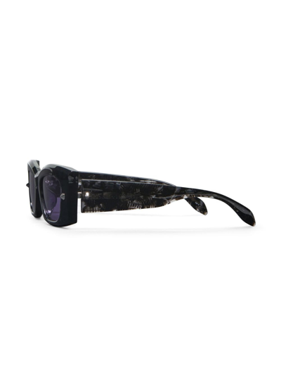 Alexander Mcqueen Women Multicolor Acetate Sunglasses In Schwarz