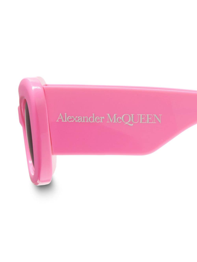 Shop Alexander Mcqueen Bold Cat Eye-frame Sunglasses In Rosa