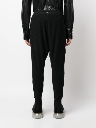 Shop Isaac Sellam Experience Logo-plaque Organic Cotton Trousers In Schwarz