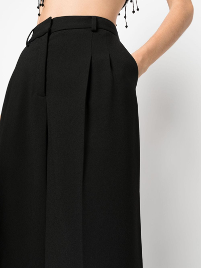 Simkhai Sanaz Pleated Palazzo Pants In Schwarz
