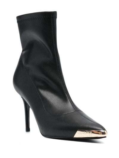 Versace Jeans Couture Women's Pointed Cap Toe Stiletto Ankle Boots In Black