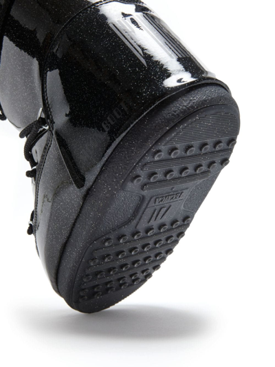 Moon Boot Icon Glance Satin Snow Boots In Black