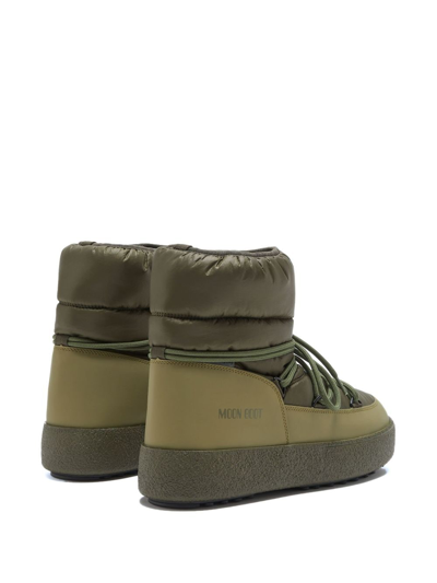 Shop Moon Boot Mtrack Low Padded Boots In Green