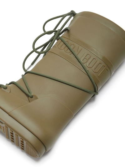 Shop Moon Boot Rain Water-repellent Boots In Green