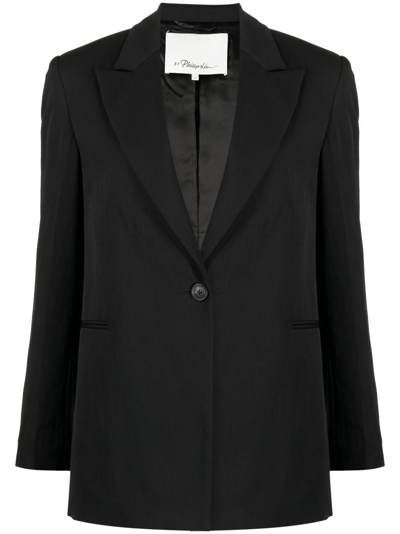 Shop 3.1 Phillip Lim / フィリップ リム Peak-lapel Single-breasted Blazer In Black