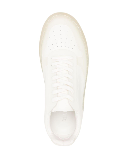 Shop Mallet Round-toe Lace-up Sneakers In Weiss