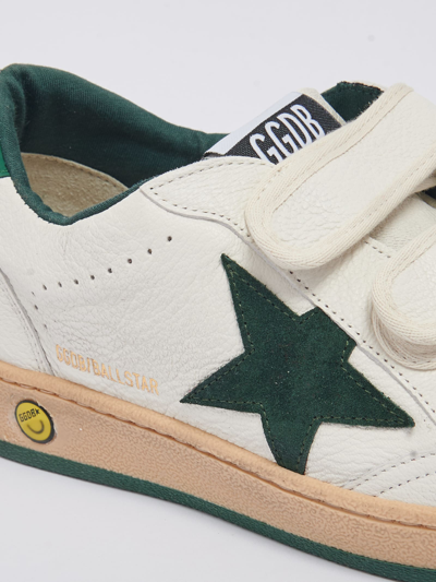 Shop Golden Goose Ballstar Sneaker In Bianco-verde