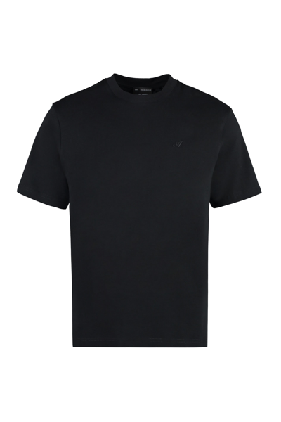 Shop Axel Arigato Signature Cotton Crew-neck T-shirt In Black