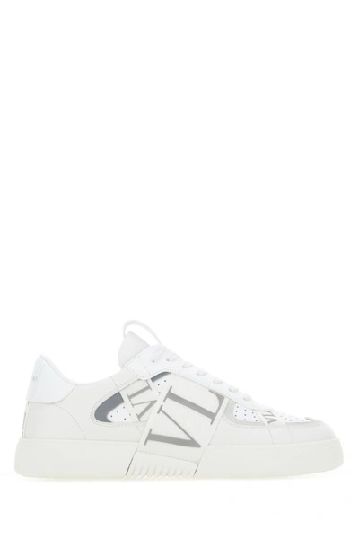 Shop Valentino Garavani Man White Leather Vl7n Sneakers