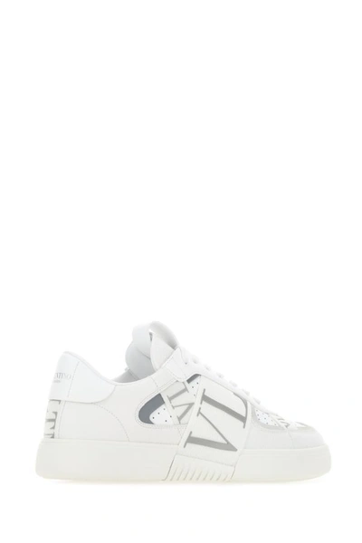 Shop Valentino Garavani Man White Leather Vl7n Sneakers