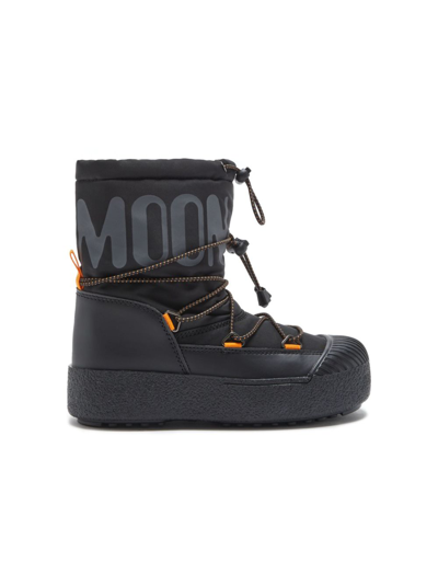 Moon Boot Logo-print Lace-up Snow Boots In Black