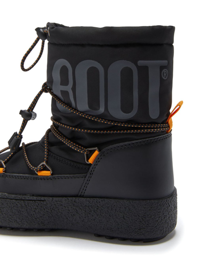 Shop Moon Boot Logo-print Lace-up Snow Boots In Black