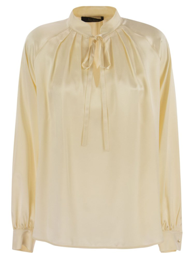 Shop Max Mara Bow Detailed Long In Beige