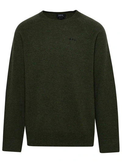 Shop Apc A.p.c. Green Elie Sweater