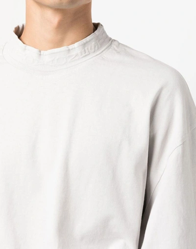Shop Acne Studios Enick Logo Chain Rib Sweatshirt In White