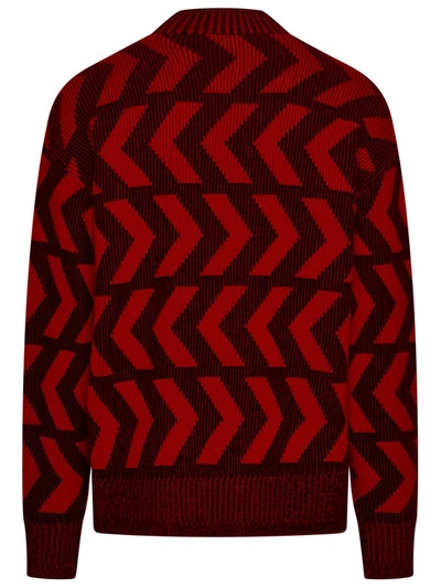 Shop Acne Studios Red Wool Blend Sweater