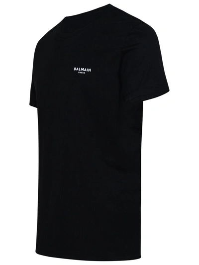 Shop Balmain Black Cotton T-shirt