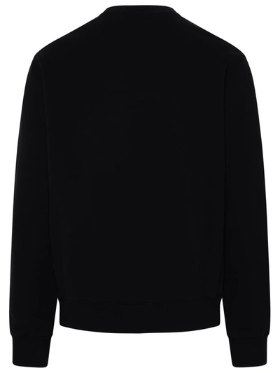 Shop Lanvin Black Cotton Curb Sweatshirt
