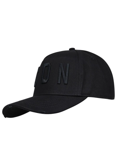 Shop Dsquared2 Black Cotton Icon Hat
