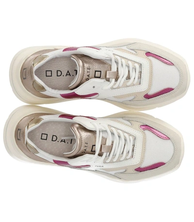 Shop Date D.a.t.e.  Fuga Dragon White Fuchsia Sneaker
