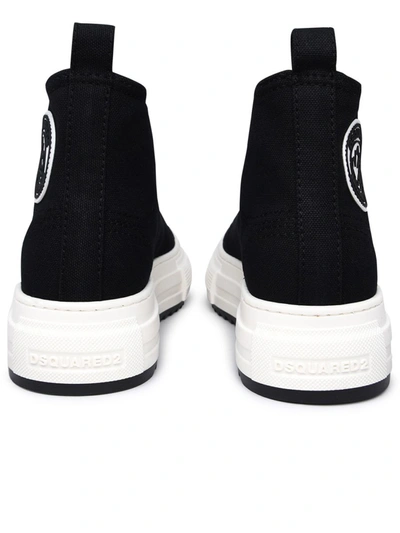 Shop Dsquared2 Black Canvas Berlin Sneakers