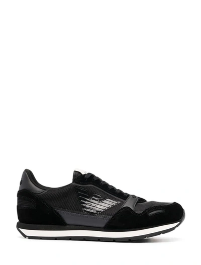 Shop Emporio Armani Sneakers In Full Black