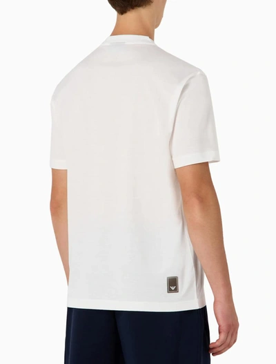 Shop Emporio Armani T-shirts And Polos In Bianco Caldo