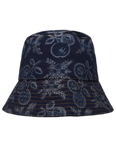 Shop Etro Blue Denim Bucket Hat