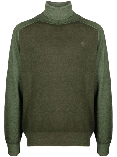 Shop Etro Pegaso-embroidered Jumper In Green