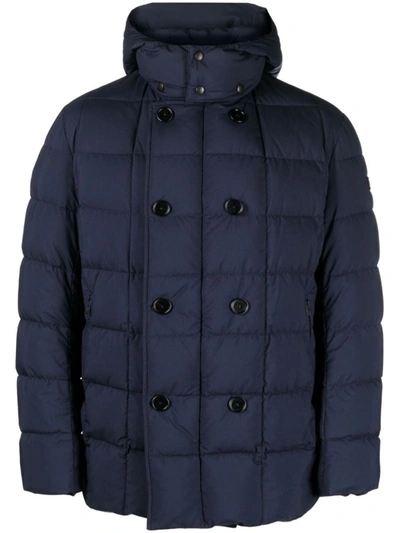 Shop Fay Zipped Padded Jacket In Blue