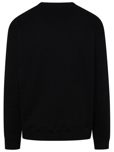 Shop Ferrari Black Cotton Sweatshirt