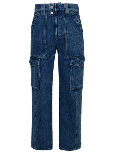 Shop Isabel Marant Cashmere Blue Cotton Jeans In Light Blue