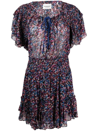 Shop Isabel Marant Étoile Dress In Pkbu Pink  Blue