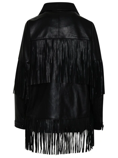 Shop Dancassab Loretta Black Leather Jacket