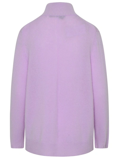 Shop 360cashmere 360 Cashmere Luella Lilac Cashmere Turtleneck Sweater In Violet